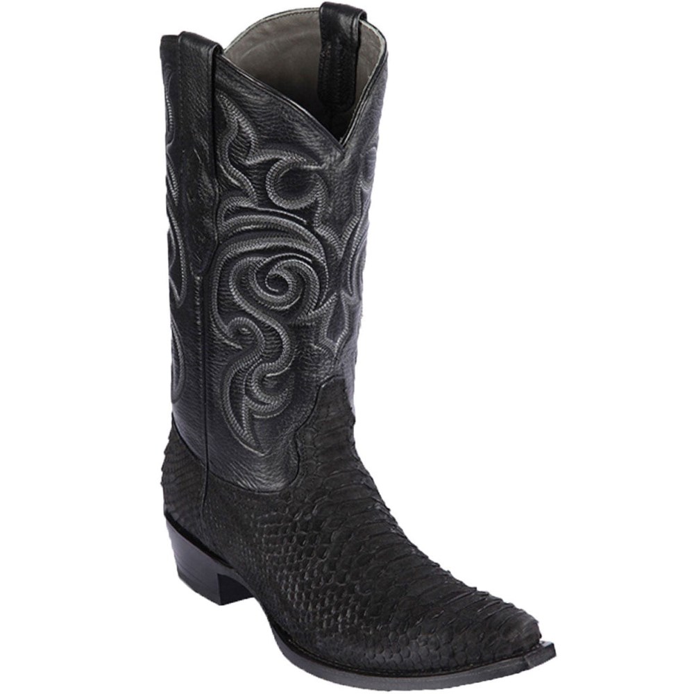 Los Altos | Black Python Boots | Black