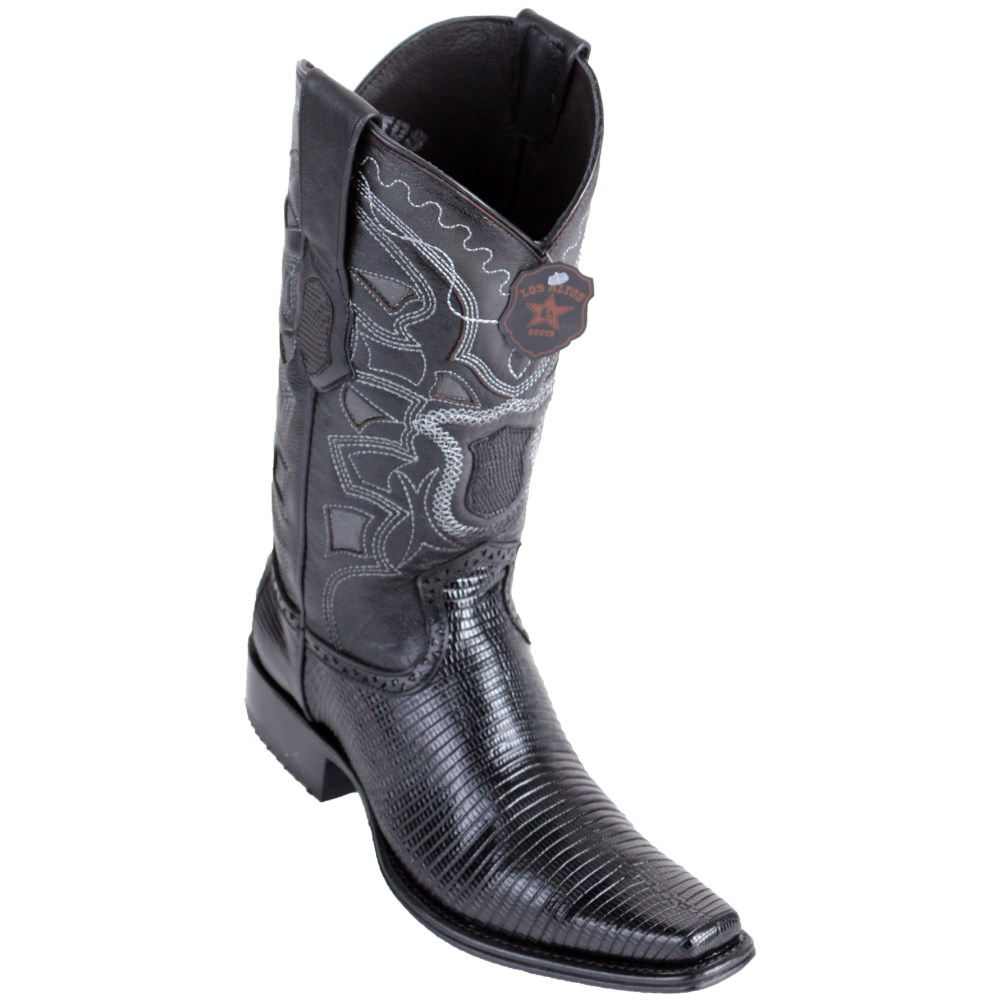 Los Altos | Black Lizard Skin Boots | Black