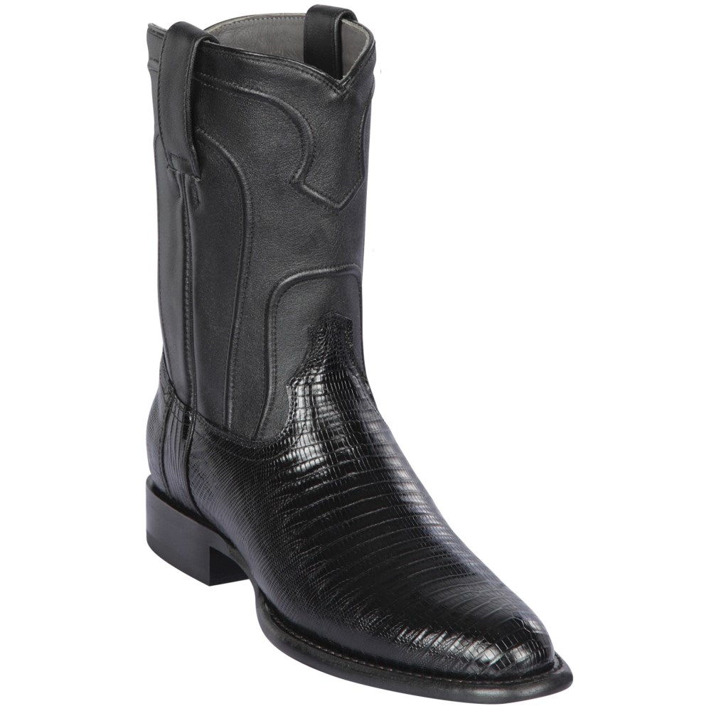 Los Altos | Lizard Roper Boots | Black