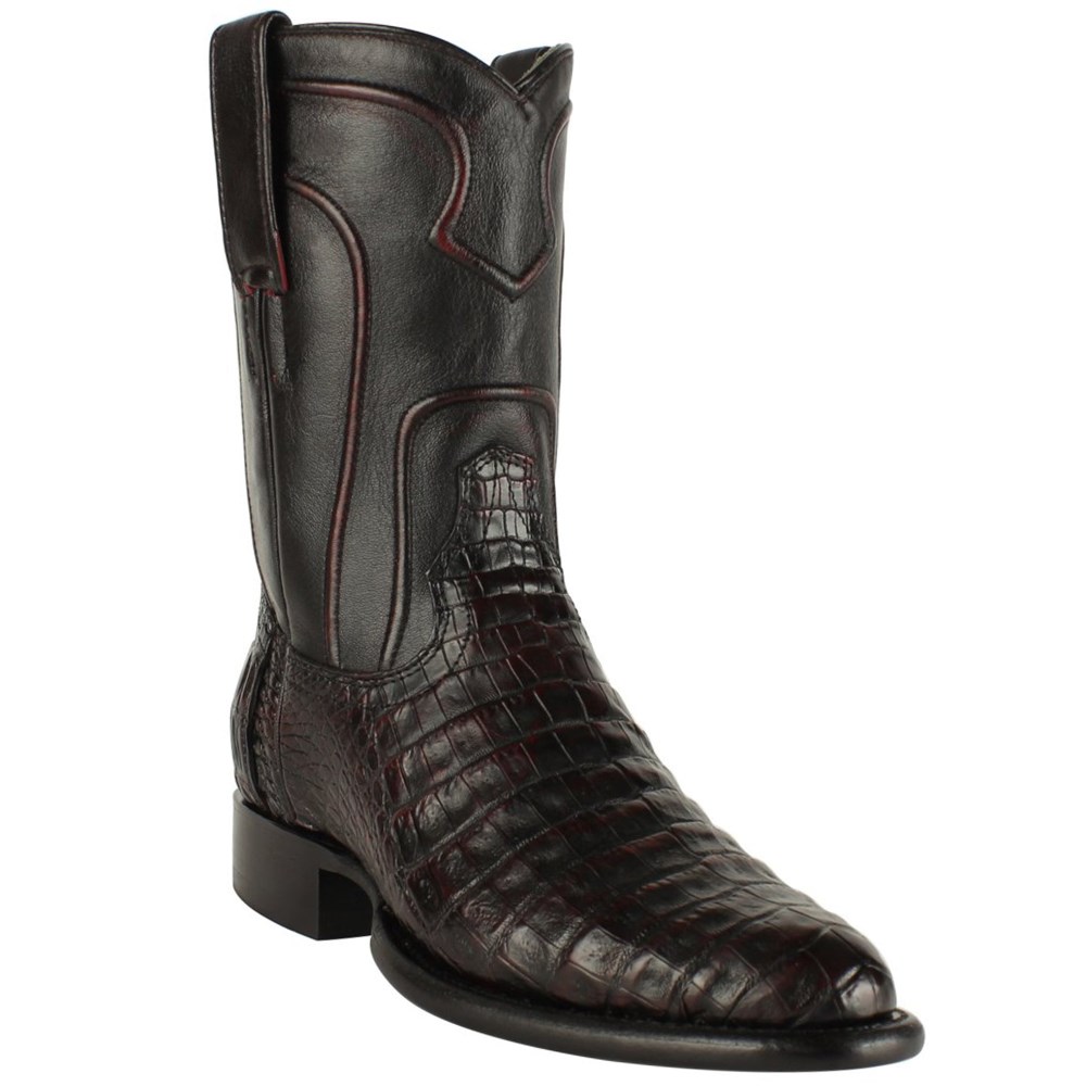 Los Altos | Black Cherry Caiman Roper Boots | Black Cherry