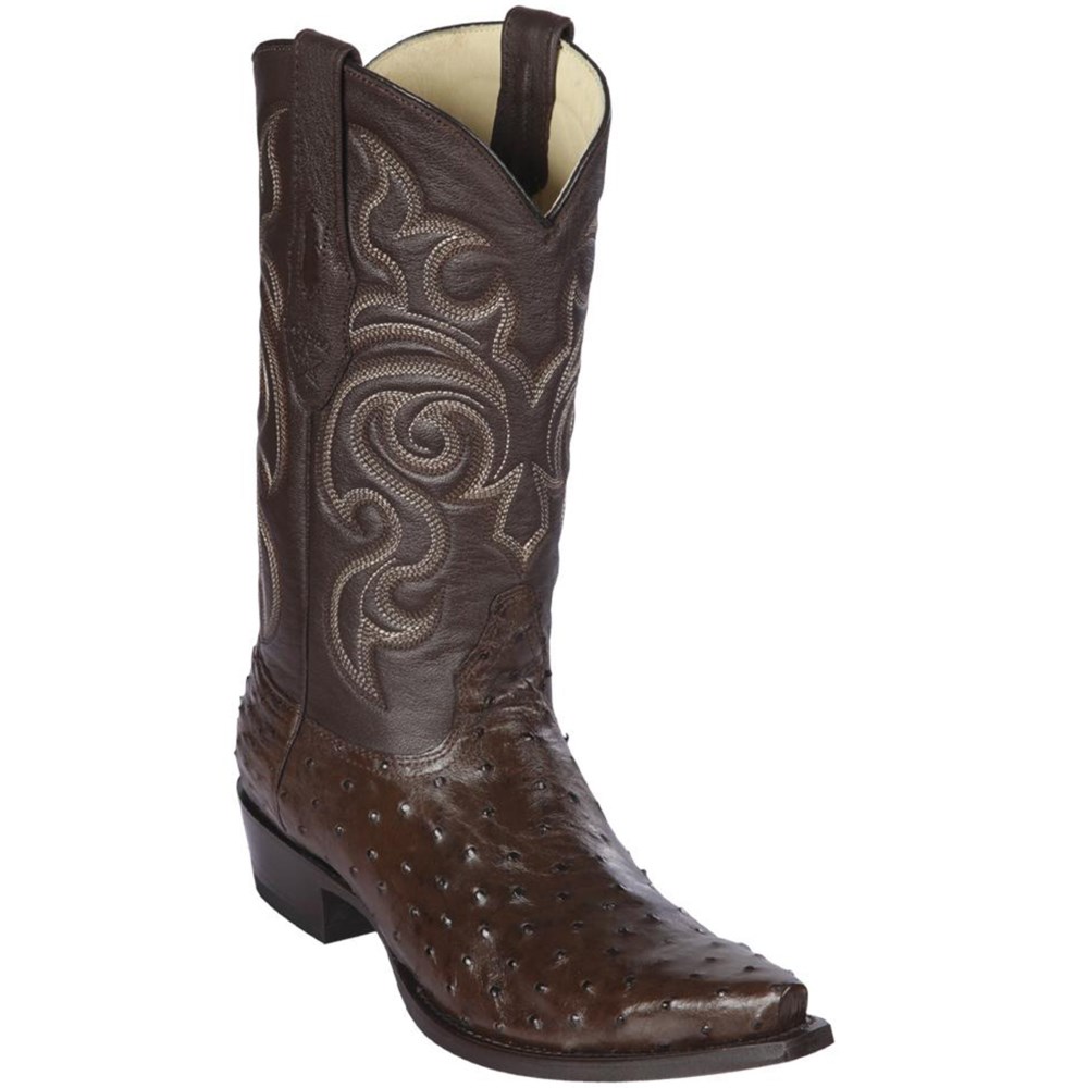 Los Altos | Brown Ostrich Boots | Brown