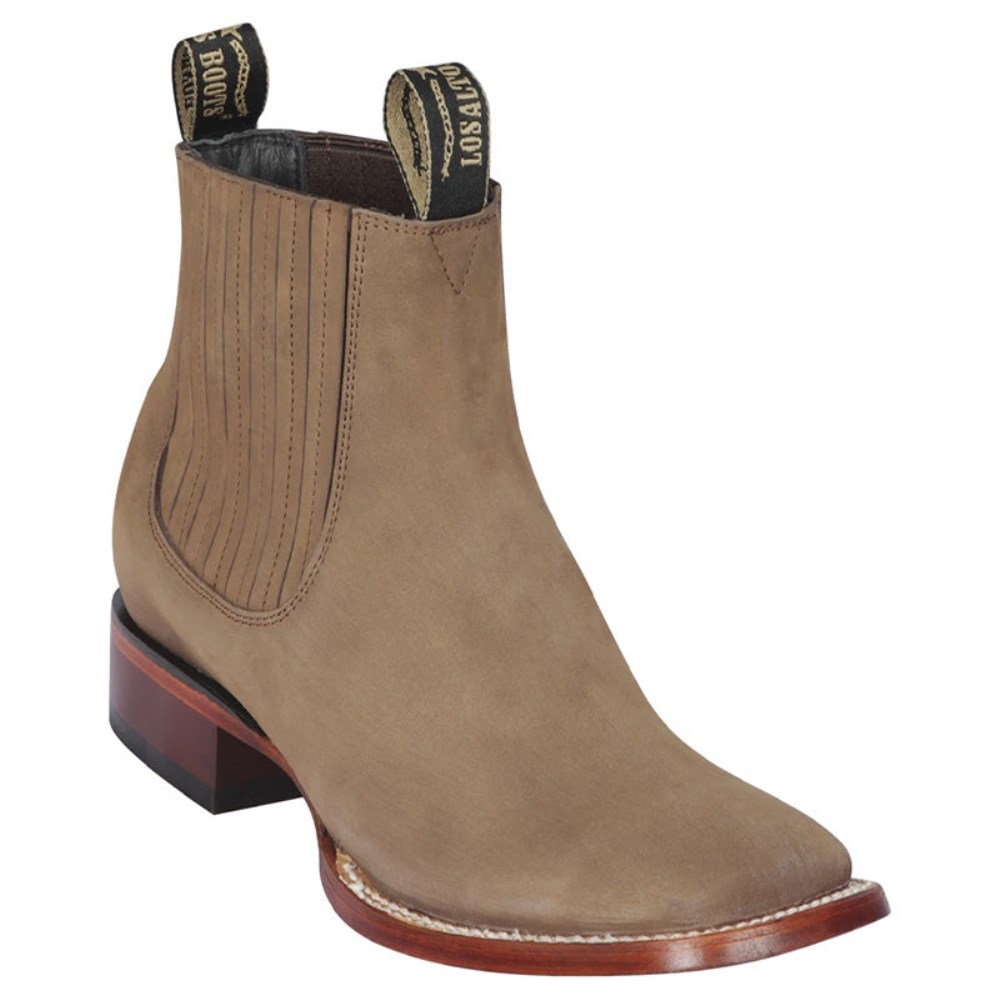 Los Altos | Ankle Square Toe Boot - Taupe | Brown