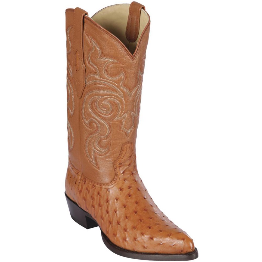 Los Altos | Honey Ostrich Cowboy Boots J-Toe | Honey