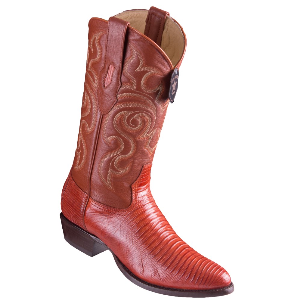 Los Altos | Cognac Lizard Boots R-Toe | Cognac