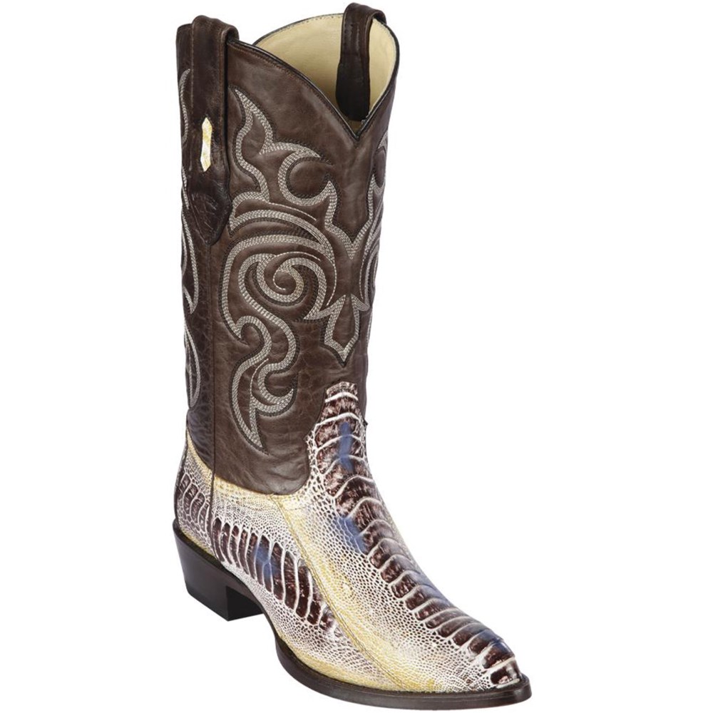 Los Altos | Natural Ostrich Leg Cowboy Boots | Natural