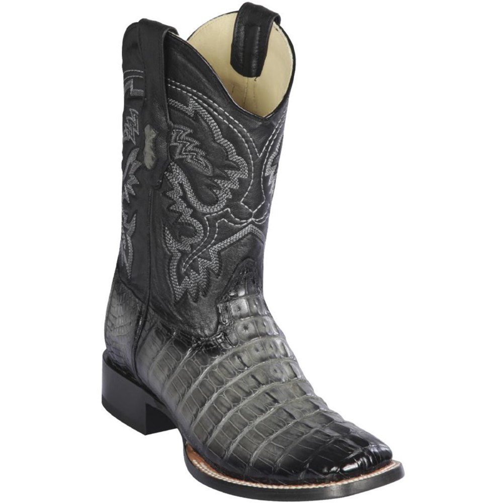 Los Altos | Grey Caiman Boots | Grey