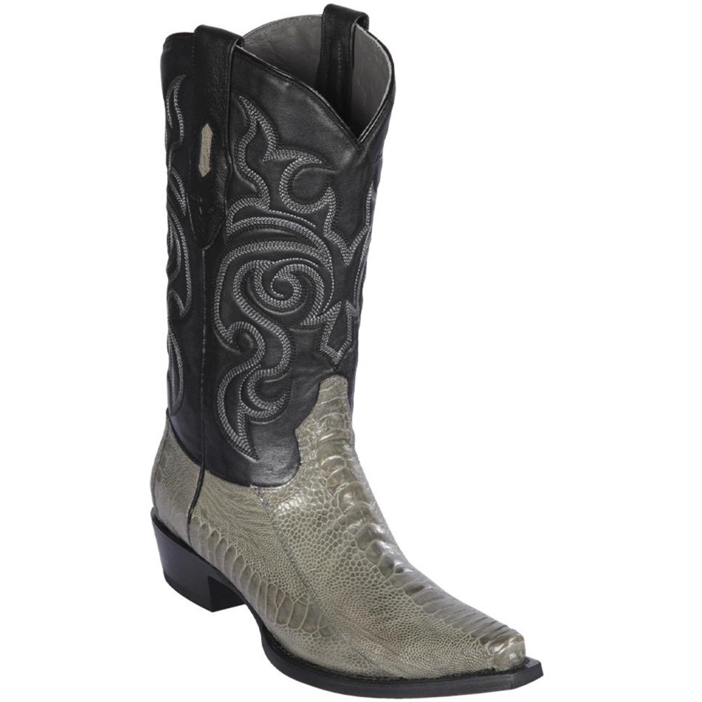 Los Altos | Grey Ostrich Leg Cowboy Boots | Grey