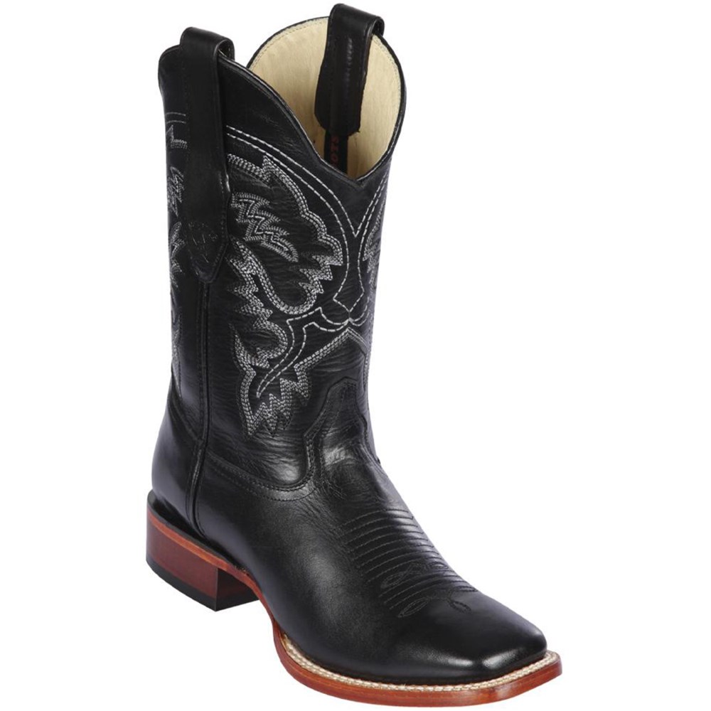 Los Altos | Black Square Toe Cowboy Boots | Black