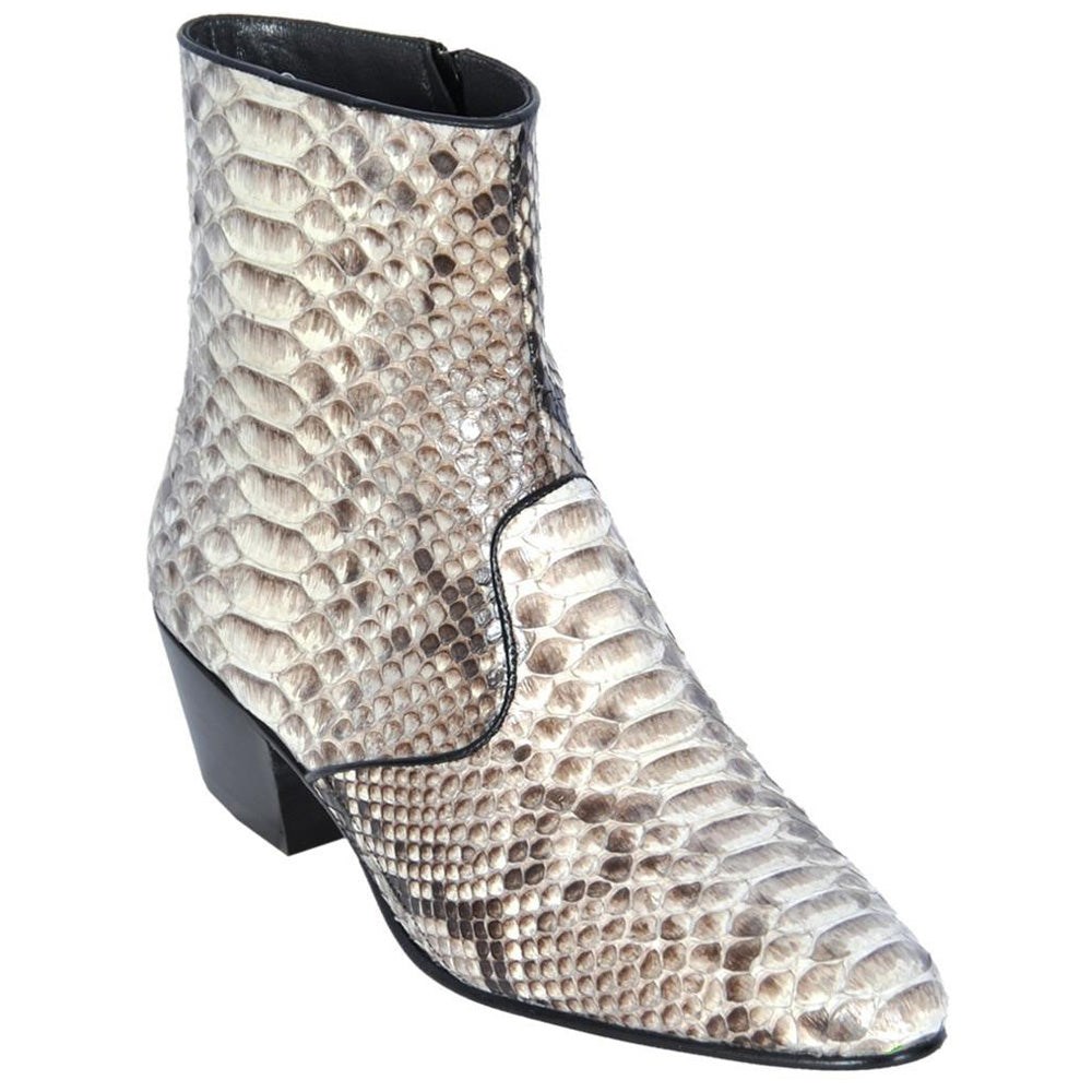 Los Altos | Mens Python Snakeskin Ankle Boots | Natural