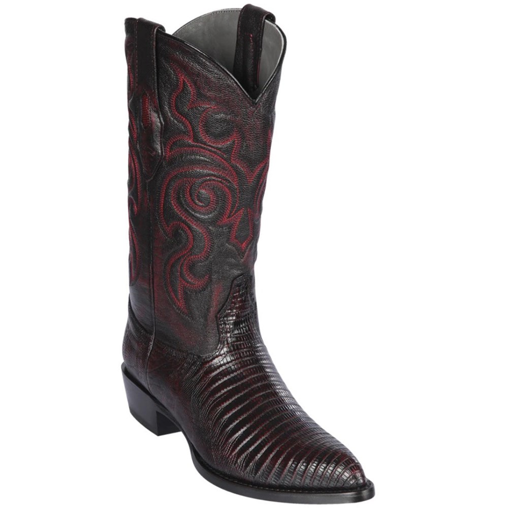 Los Altos | Black Cherry Lizard Boots | Black Cherry