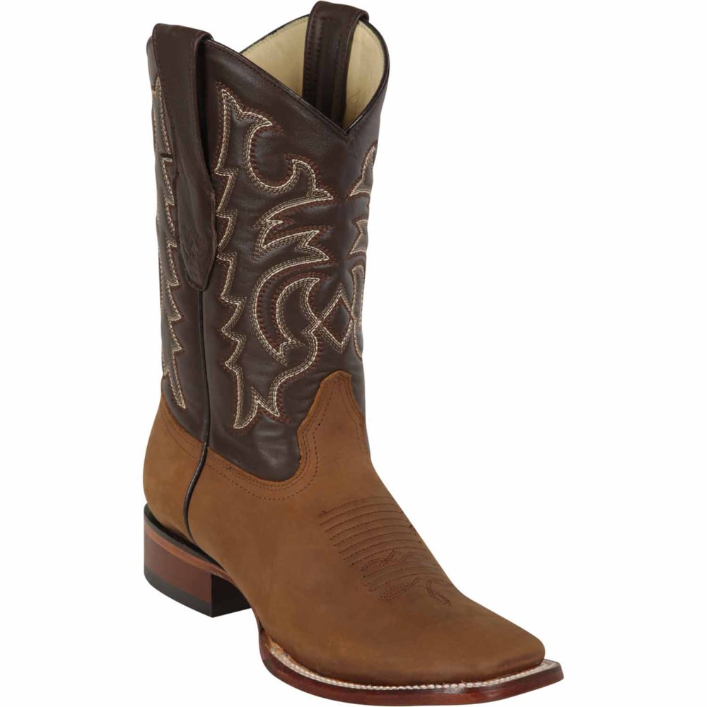 Los Altos | Tan Brown Square Toe Cowboy Boots | Tan Brown