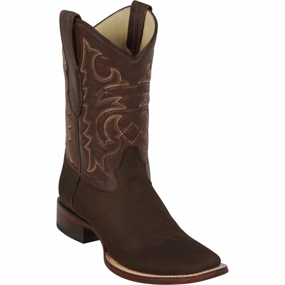 Los Altos | Brown Cowboy Boots Square Toe | Camel Brown