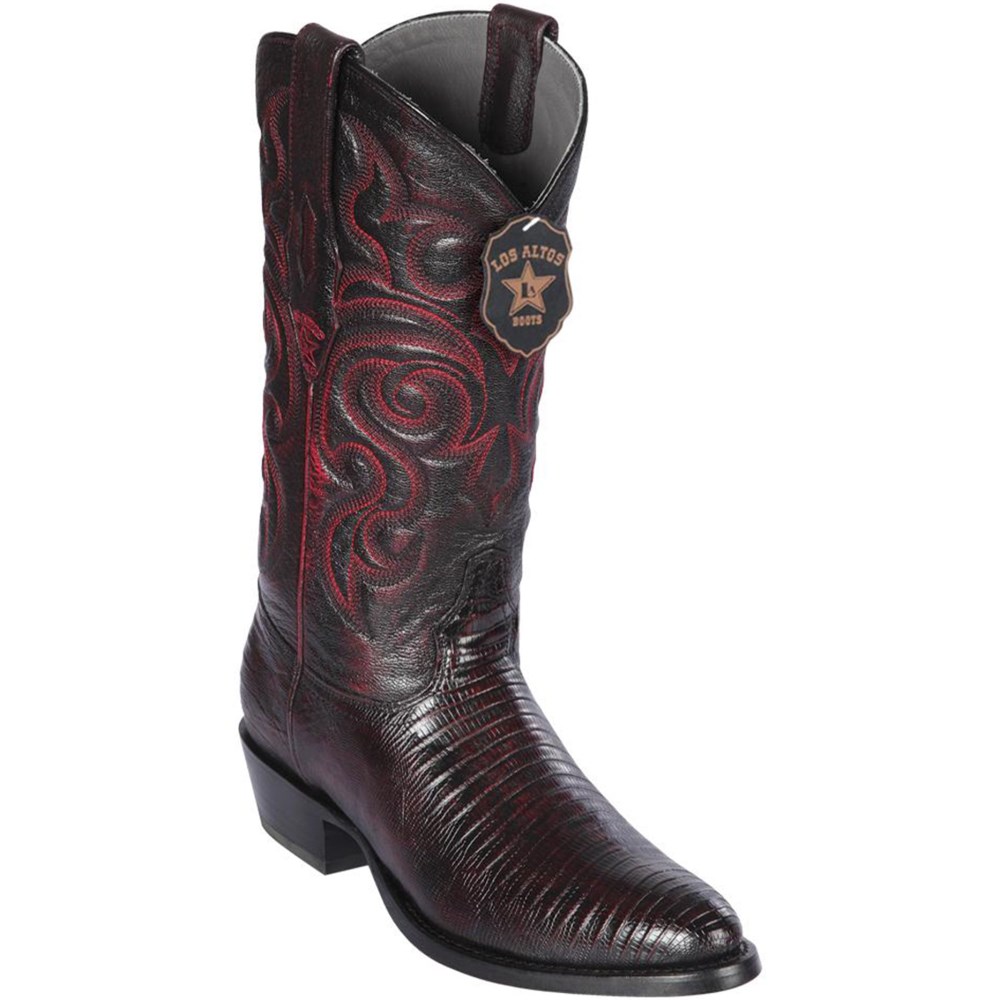 Los Altos | Black Cherry Lizard Skin Western Boots | Black Cherr