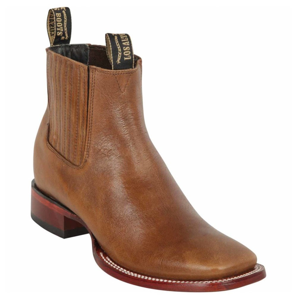 Los Altos | Light Brown Short Cowboy Boots | Brown