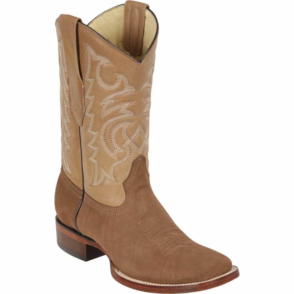 Los Altos | Taupe Brown Square Toe Boots | Taupe Brown