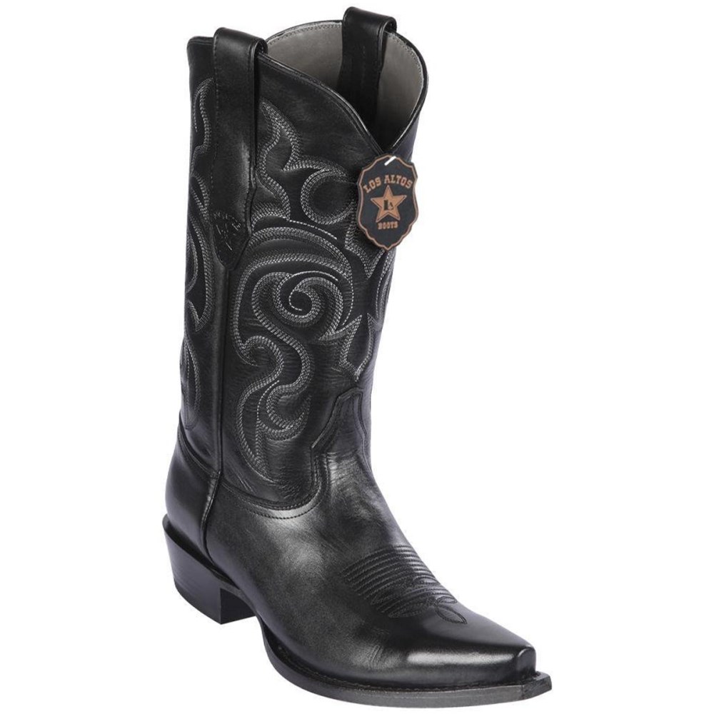 Los Altos | Black Snip Toe Cowboy Boots | Black