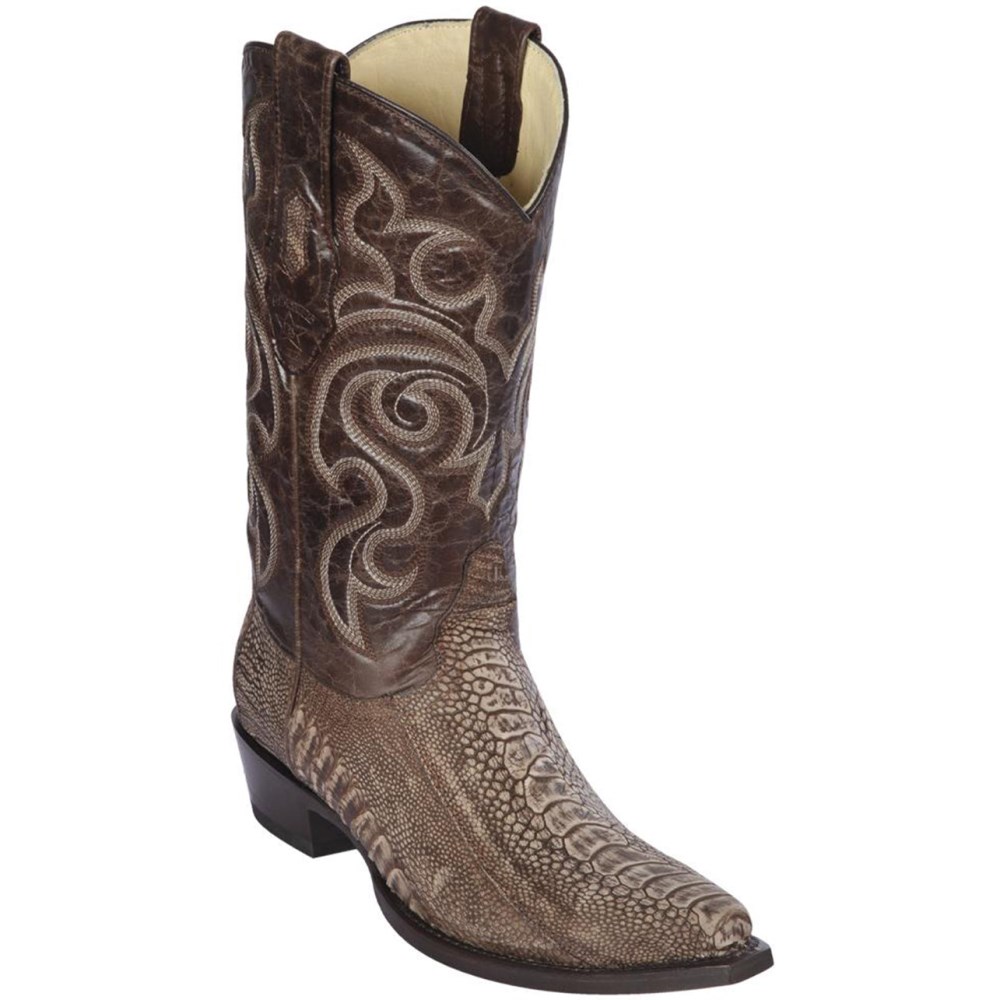 Los Altos | Ostrich Leg Boots | Brown