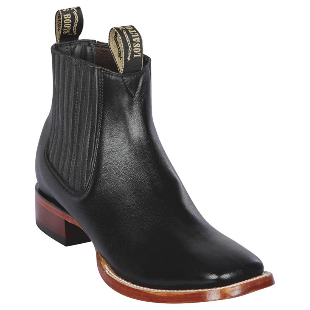 Los Altos | Square Toe Ankle Boots Black | Black