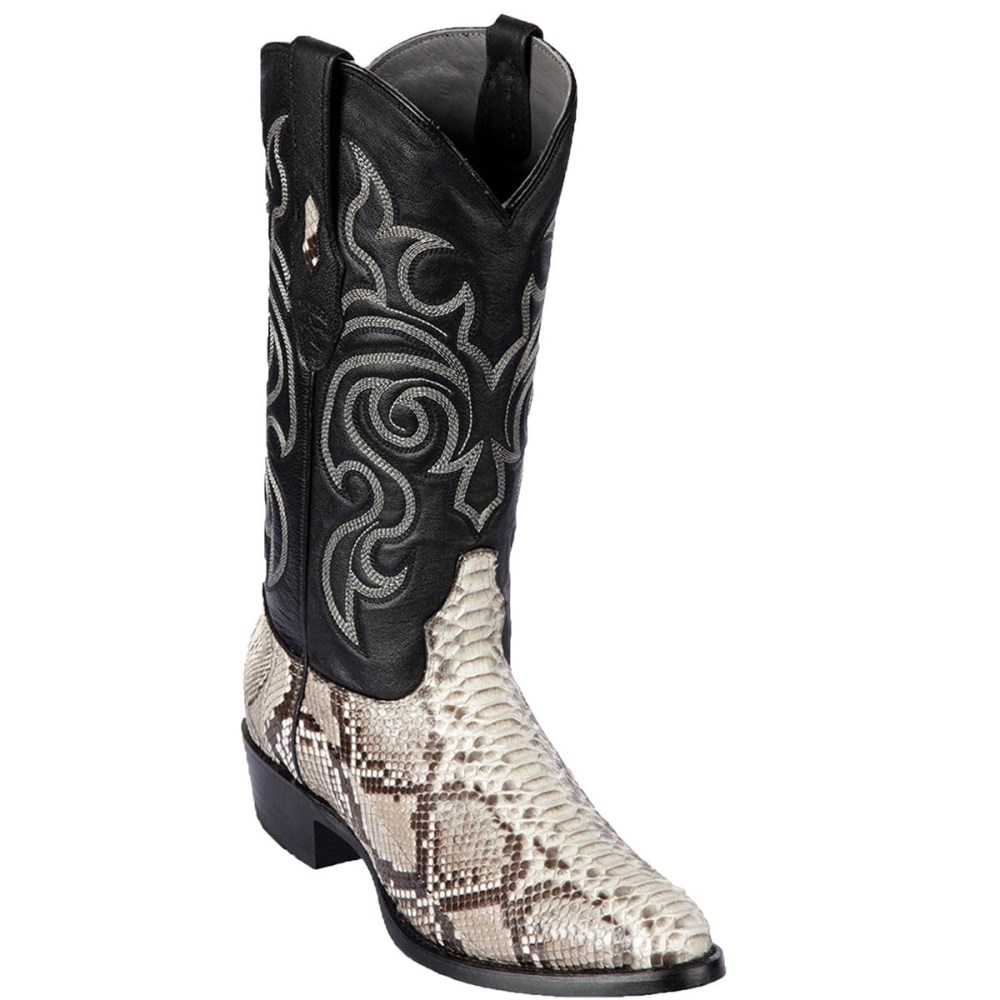 Los Altos | Snakeskin Western Boots R-Toe | Natural