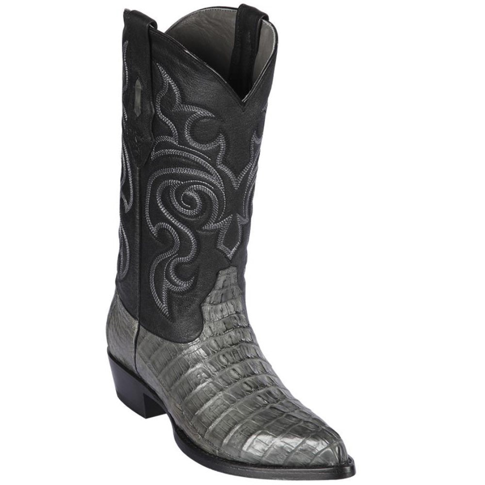 Los Altos | Grey Cayman Tail Cowboy Boots | Grey