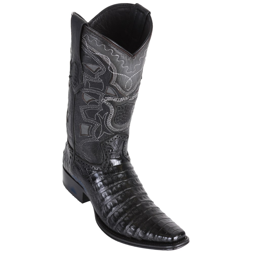 Los Altos | Caiman European Toe Cowboy Boots | Black