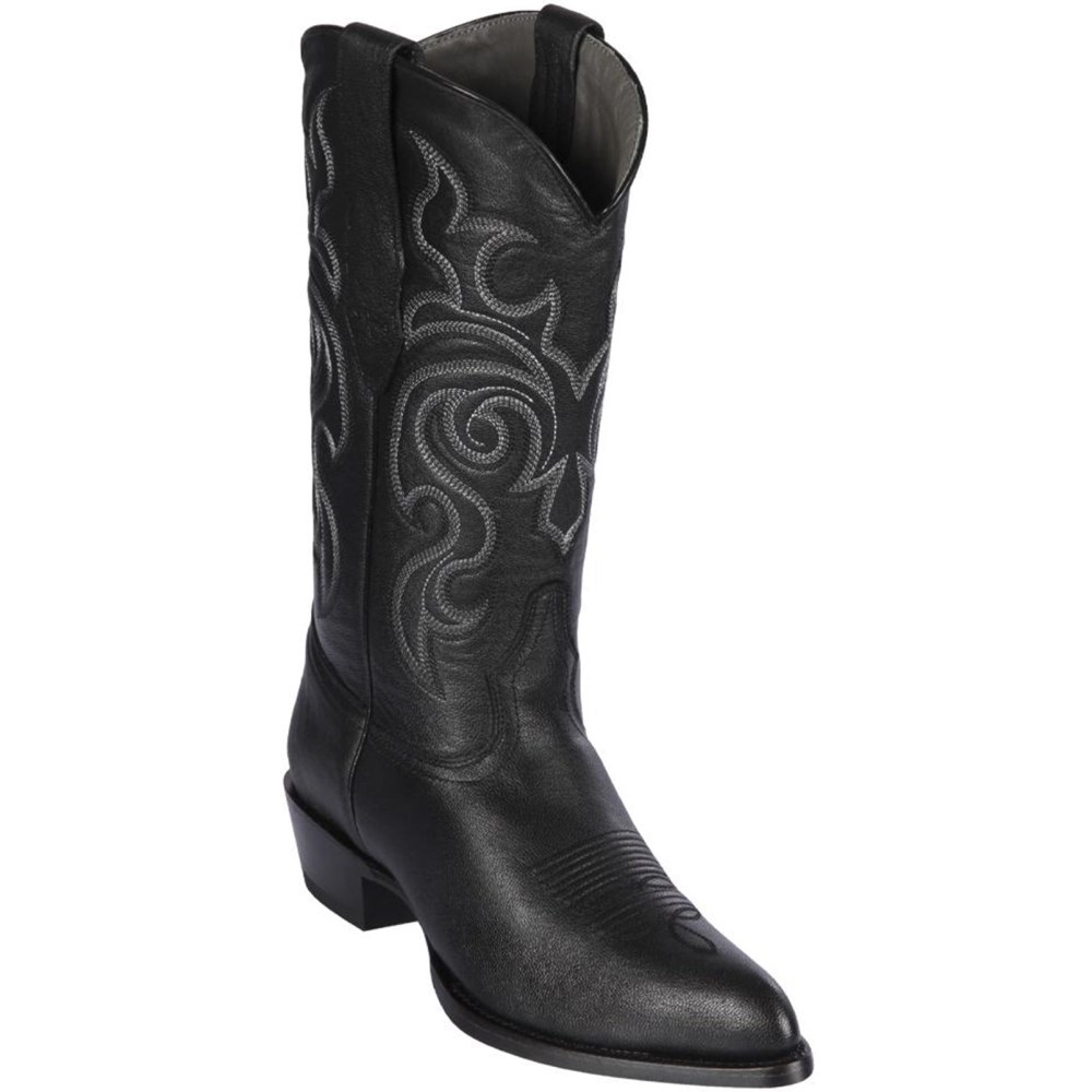 Los Altos | Goat Black Cowboy Boots J-Toe | Black