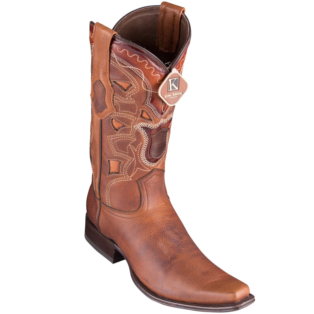 Los Altos | Men's Rage European Toe Cowboy Boots - Walnut | Waln