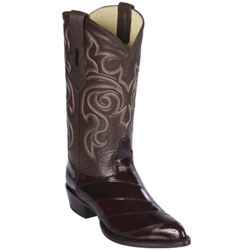 Los Altos | Mens Brown Eel Boots J-Toe | Brown