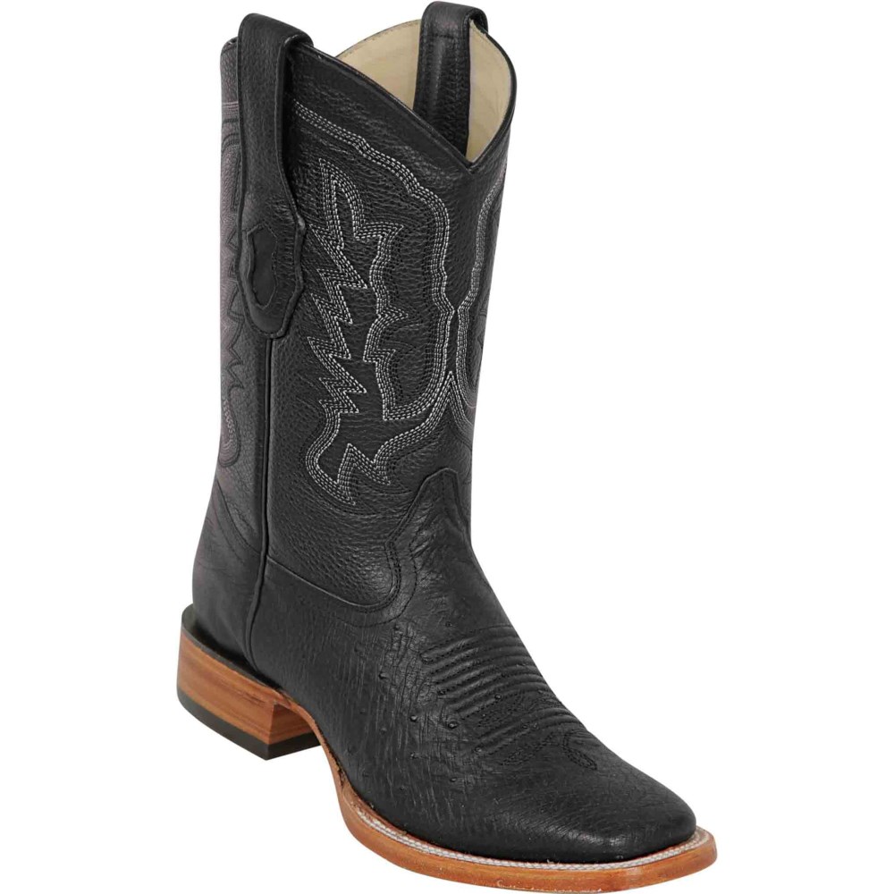 Los Altos | Ostrich Cowboy Boots Black | Black