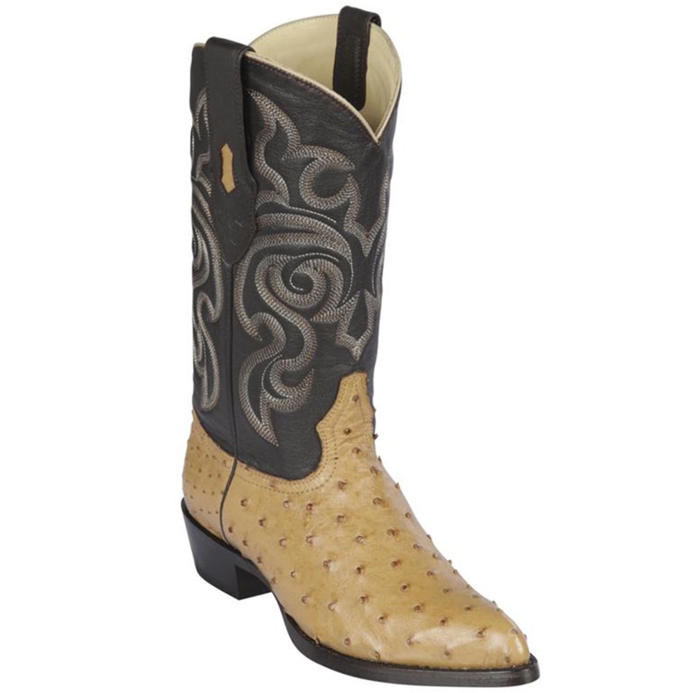 Los Altos | Antique Saddle Ostrich Cowboy Boots | Antique Saddle