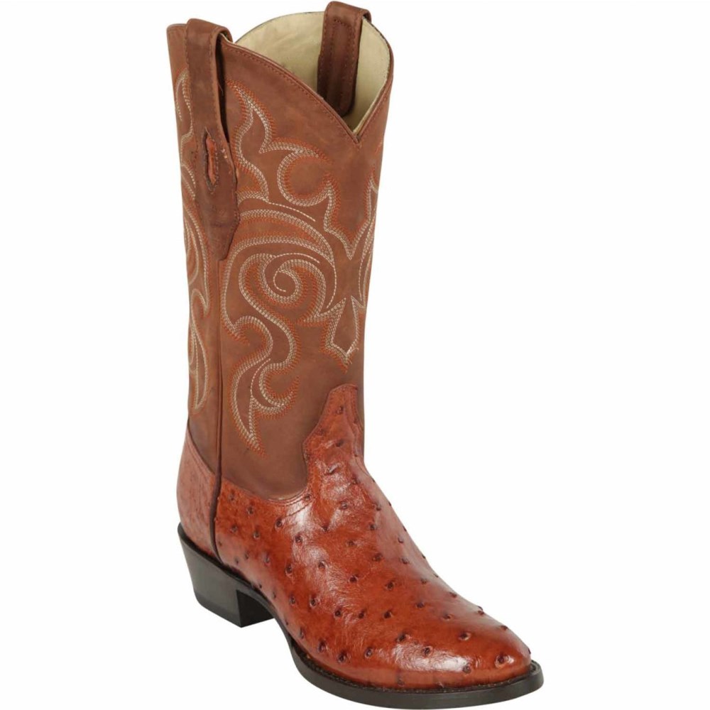 Los Altos | Brandy Ostrich Boots | Brandy