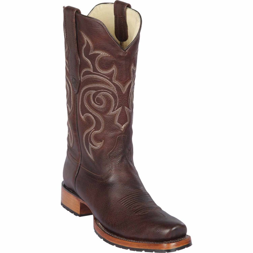 Los Altos | Walnut Brown Square Toe Cowboy Boots | Brown