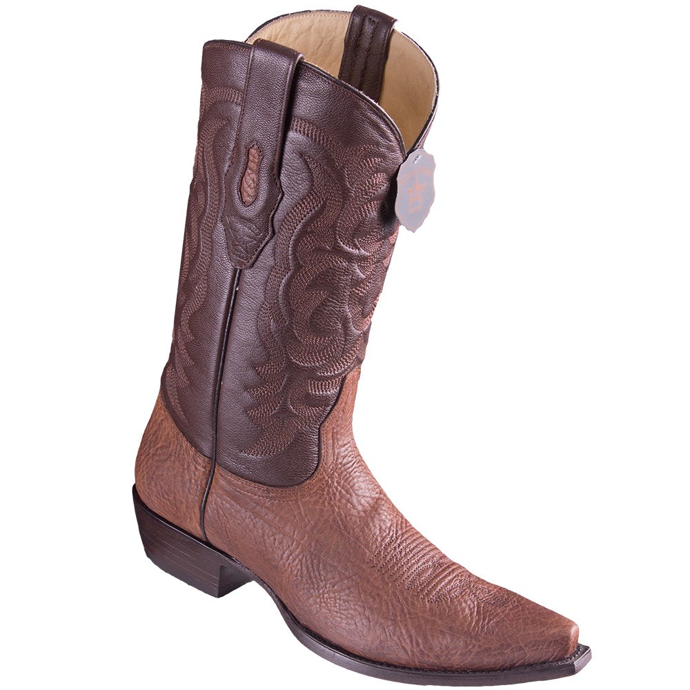 Los Altos | Brown Bull Shoulder Cowboy Boots | Brown