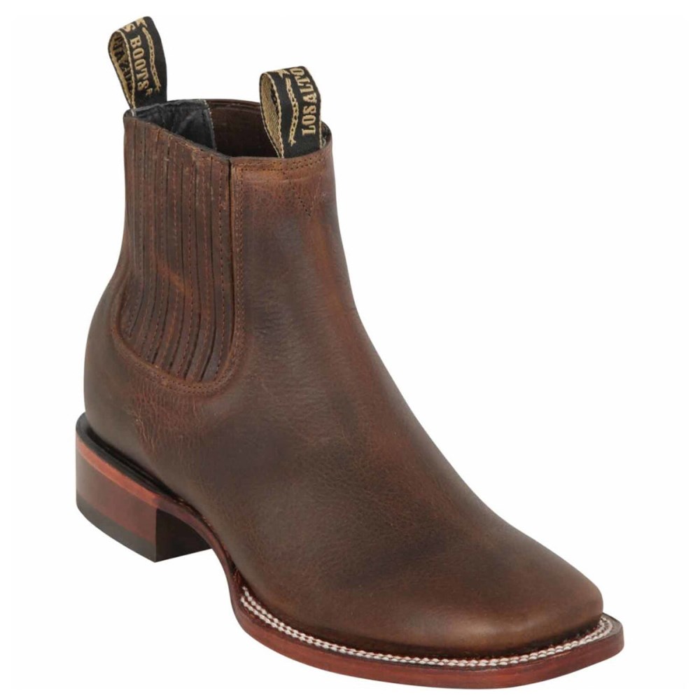 Los Altos | Nuez Brown Short Cowboy Boots | Brown